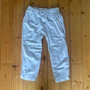 Madewell linen cropped pants S